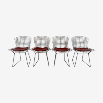 Set of 4 chrome side chairs Bertoia from Knoll, c.1960