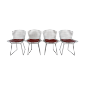 Set of 4 chrome side chairs Bertoia from Knoll, c.1960