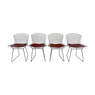 Set of 4 chrome side chairs Bertoia from Knoll, c.1960