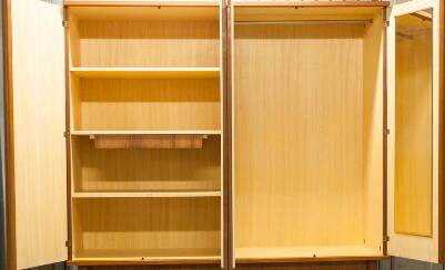 Vintage Scandinavian teak wardrobe from the 1960s.
