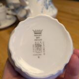 Berry porcelain tea/coffee service - S.F.P. - Blue floral decoration