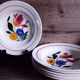 7 antique earthenware soup plates from Sélestat de Sarreguemines