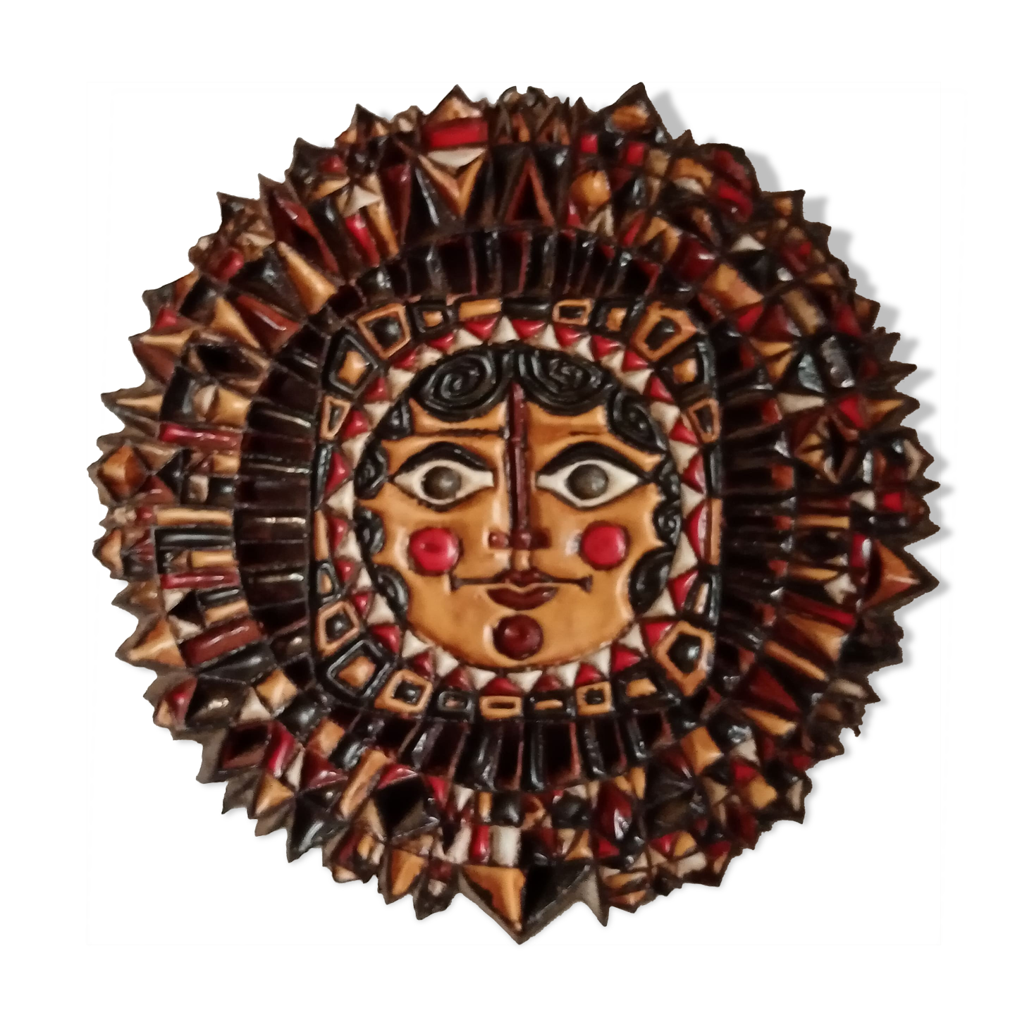 Ceramic sun by Roland Zobel Les Cyclades Anduze