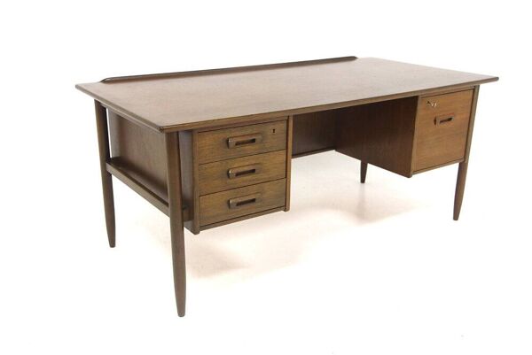 Bureau scandinave en chêne Lelångs Möbelfabrik, Bengtfors, Suède, 1960