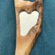 Brutalist mirror made of olive wood