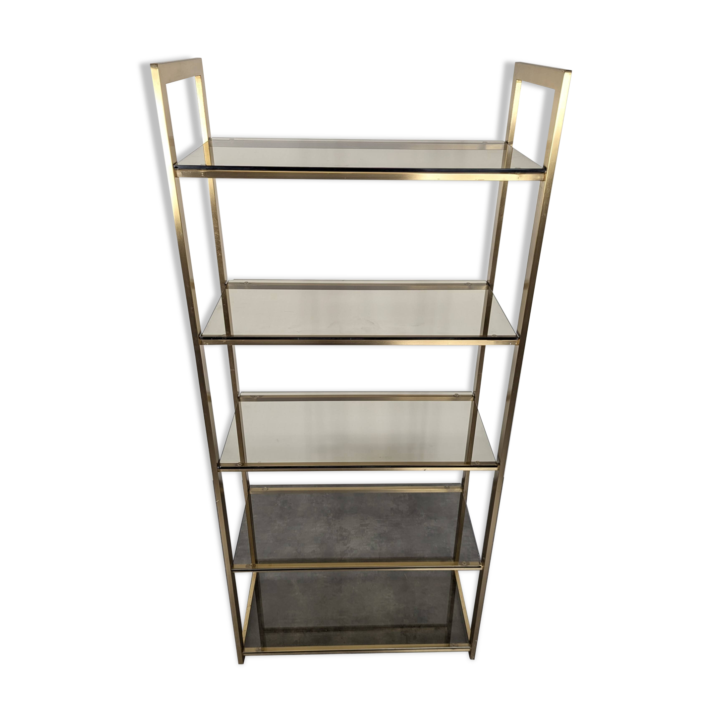 Artelano shelf in metal and smoked glass