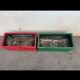 2 red/green planters