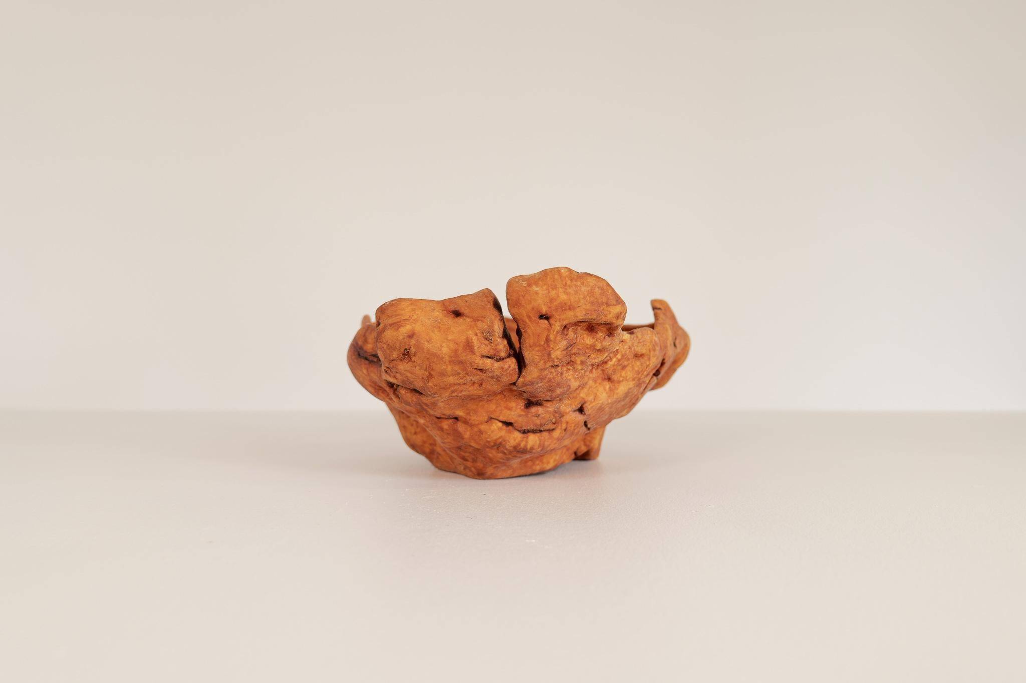 Large organic bowl made of Scandinavian burl wood, modern Swedish, folk art, circa 1960.