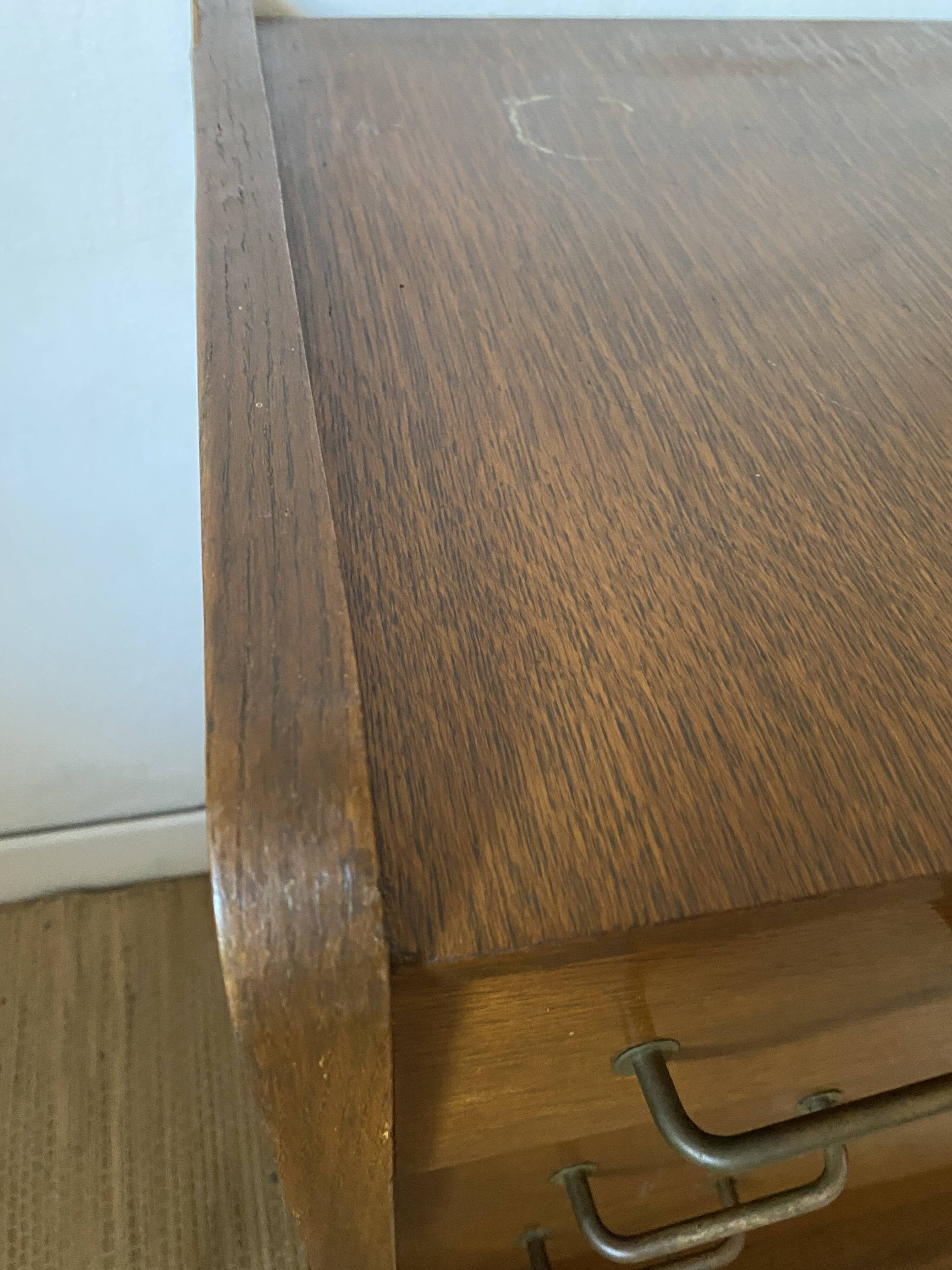 Vintage Scandinavian commode with tapered legs.