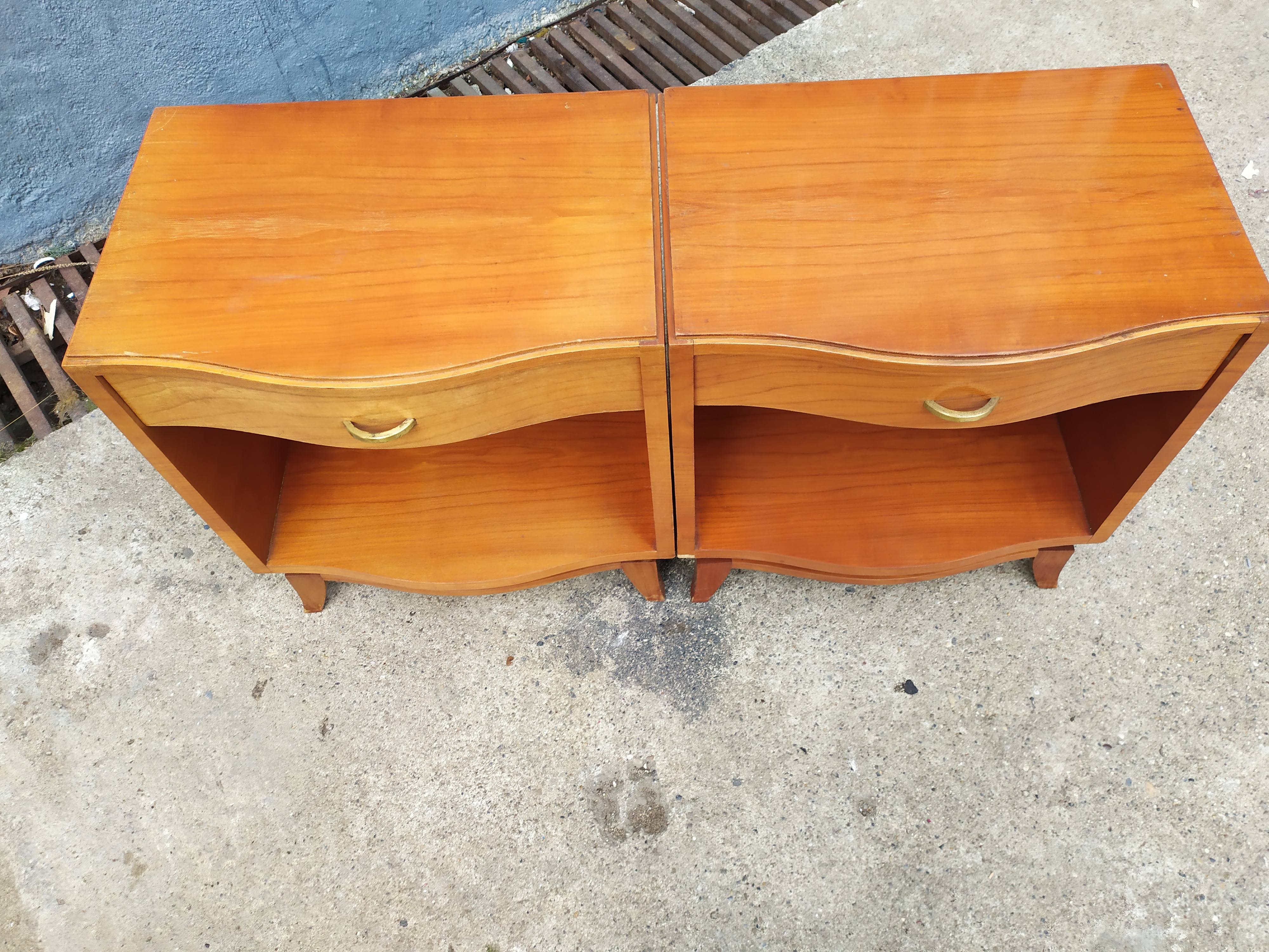Pair of vintage bedsides