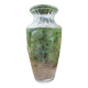 Old large molded glass vase with thistle decoration