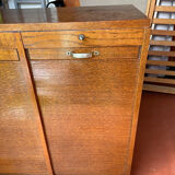 Double filing cabinet with vintage curtain from the 40/50 period