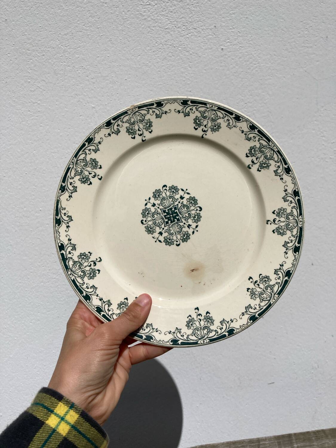 4 iron earth plates Mignon Sarreguemines