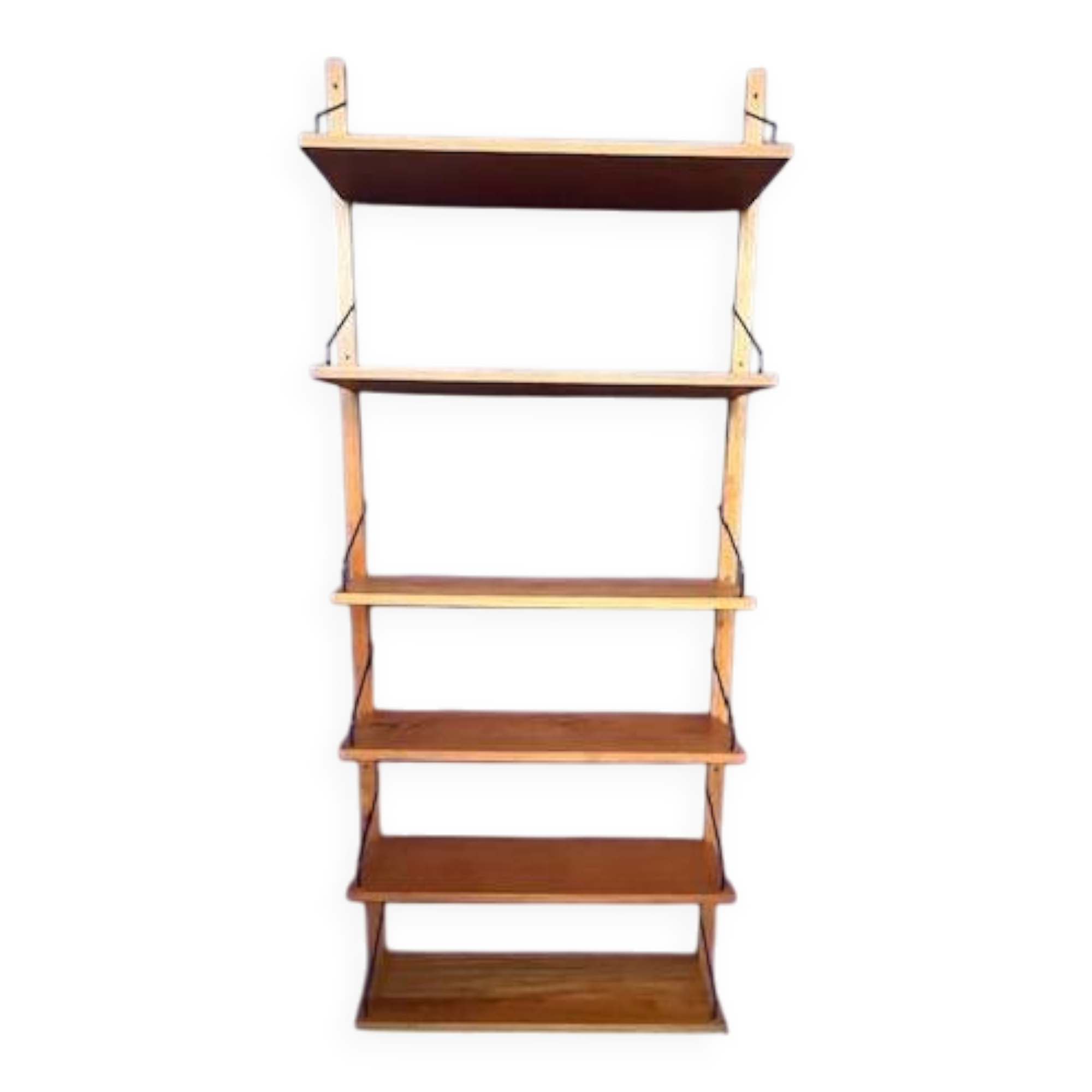 Modular shelving unit “Royal System” by Poul Cadovius, dating from the 1950s.