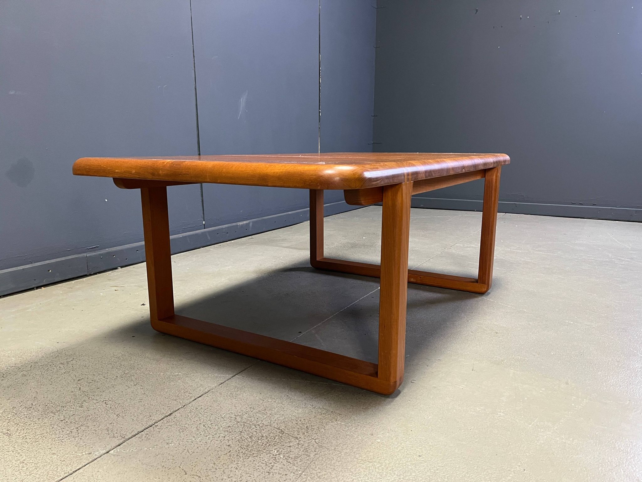 Mid-century solid teak Scandinavian coffee table, 1970s