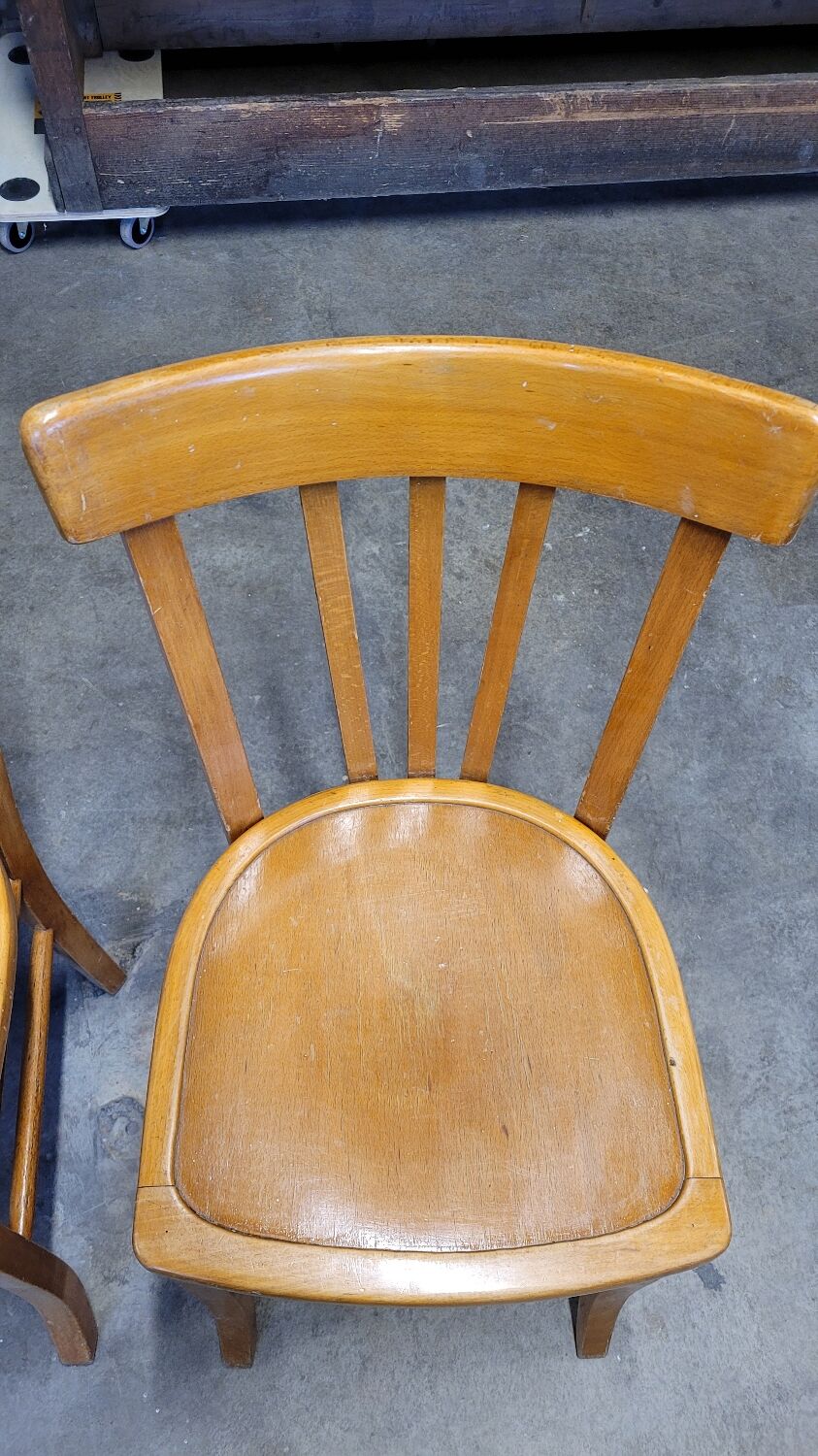 Series of 4 vintage luterma bistro chairs 1950