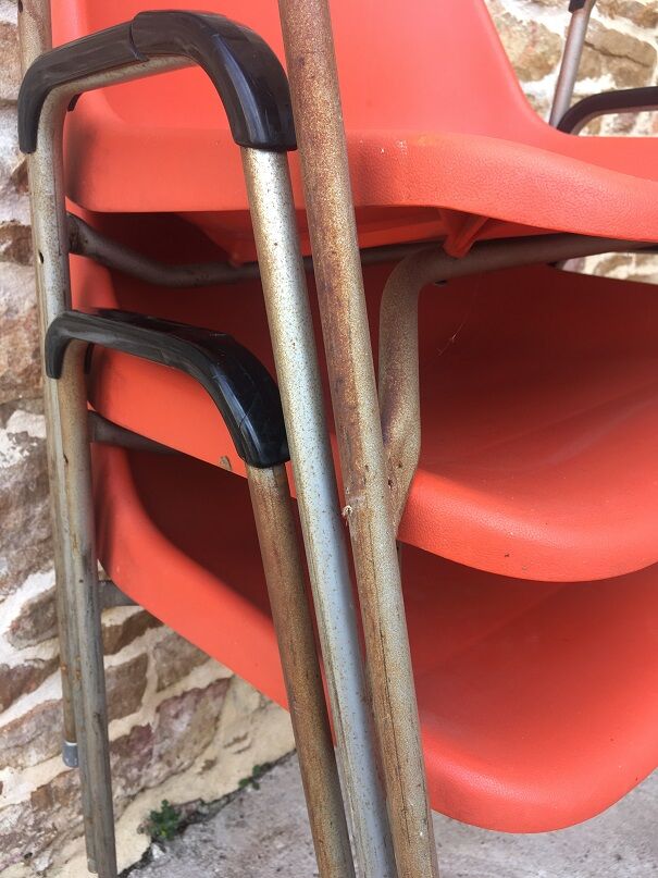 Set de 3 chaises à accoudoirs Robin Day