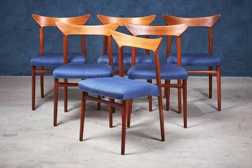Vintage Teak Dining Chairs by Kurt Østervig, 1960s, Set of 6