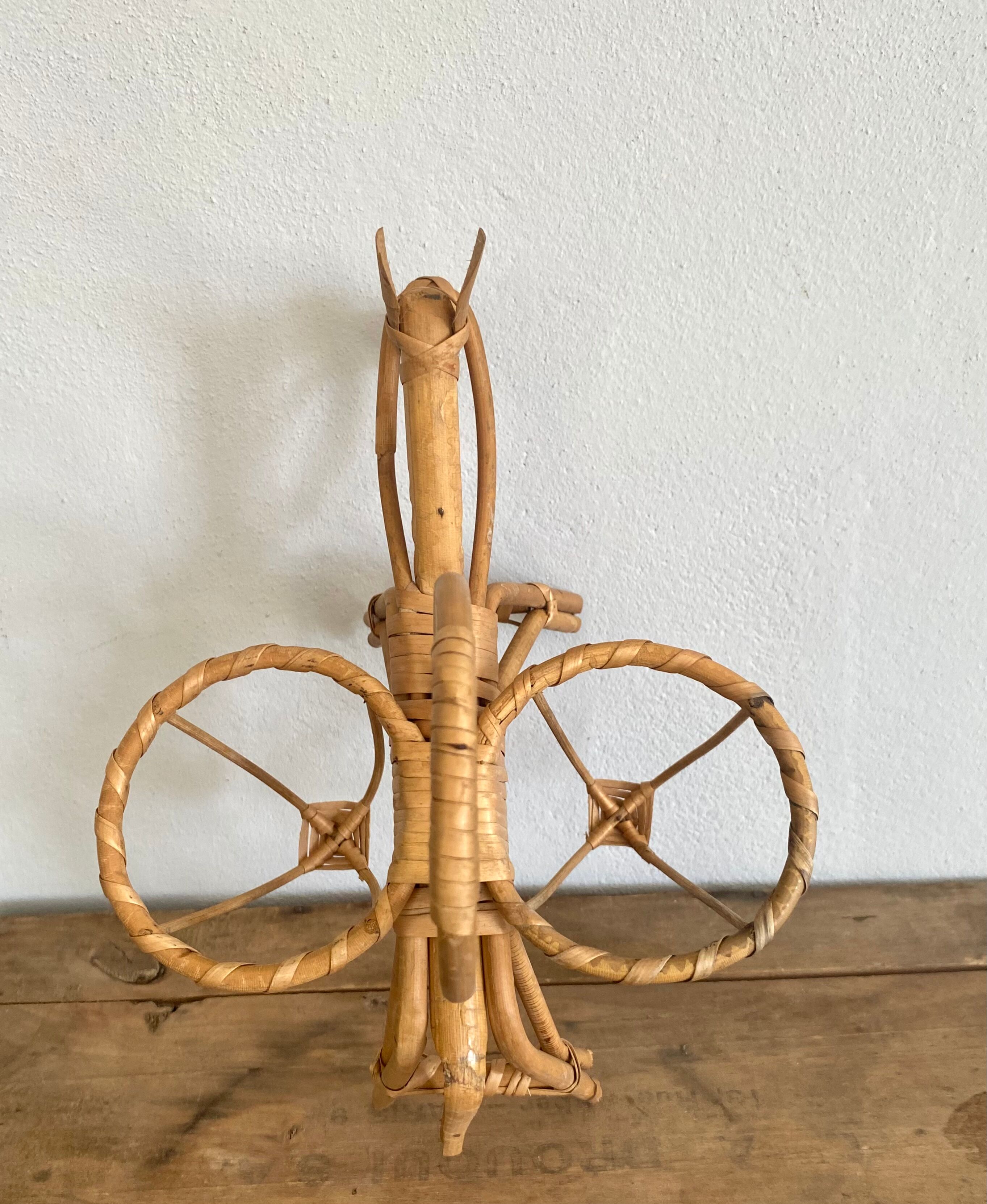 Rattan plant holder, small donkey shape