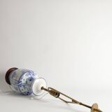 French Blue & White Willow Porcelain Table Lamp, by Louis Drimmer, Limoges