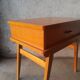 Vintage wooden compass foot bedside table