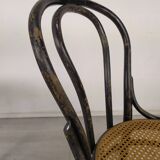 Black canned bistro chairs