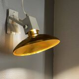 Lampe à pince Lita en métal doré et blanc