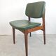 Mid-Century Modern dining chair in teak and leather, Denmark 1960s