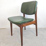 Mid-Century Modern dining chair in teak and leather, Denmark 1960s