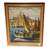 Huile sur toile  Notre-Dame de la garde