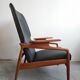Mid-Century Lounge Chair in solid teak and leather by John Bone
