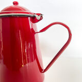 Cafetière émaillée rouge