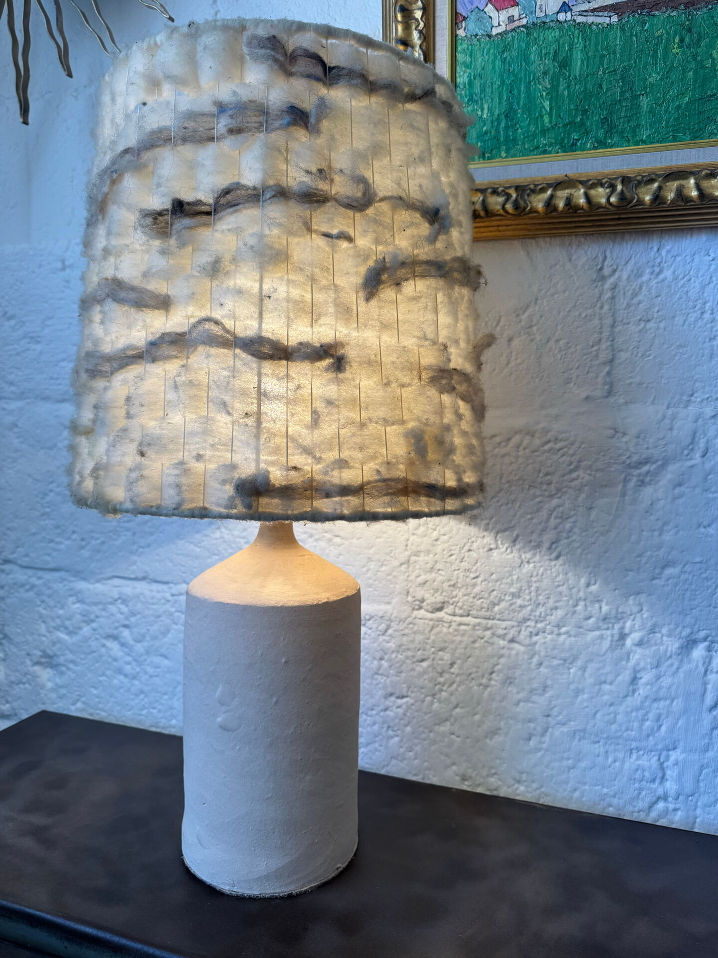 Ceramic wool lamp from the 1960s.
