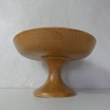 old large stoneware compotier plate on vintage foot