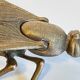 Vintage fly ashtray in patinated metal