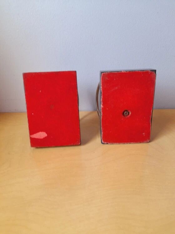 Marble and chrome metal bookends Art Deco