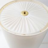 Chic living room lamp golden brass & faux leather 1970 adjustable height 70s 70'