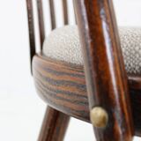 1960s Antonin Suman Set of Six Beech Dining Chairs, Restored