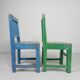 Set of 2 vintage children's chairs, 1950s