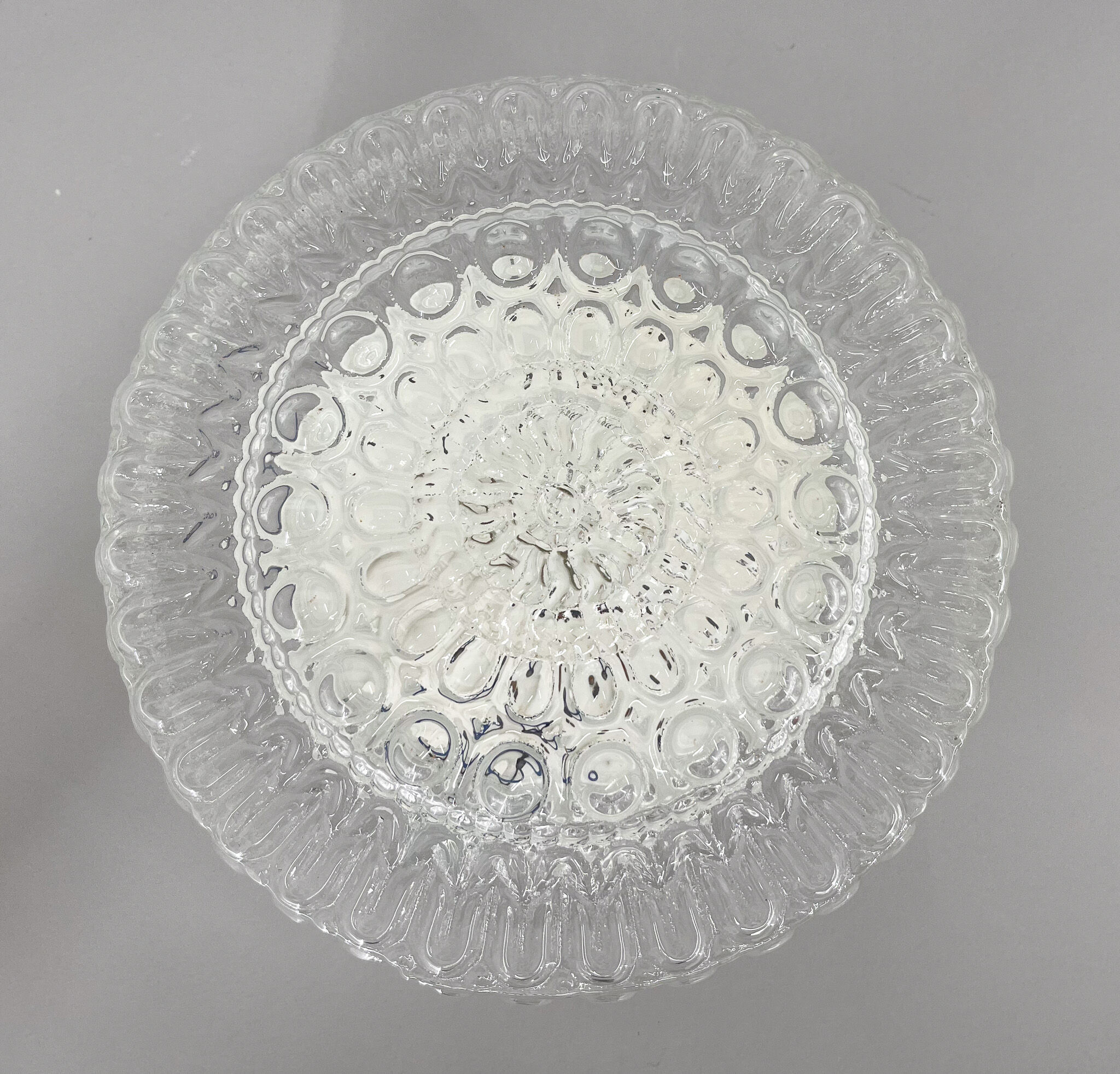 Mid-century round flush mount or wall light, 1970