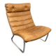 JK 720 lounge chair, cognac-coloured leather, by Jørgen Kastholm for Kill International, 1970s