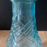 Blue glass bulb vase