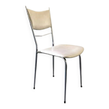 Vintage cream faux leather chair