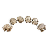 6 metal frog-shaped knife holders