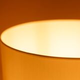 Pair of orange glass lamps. 1970s.