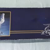 6 crystal stem glasses