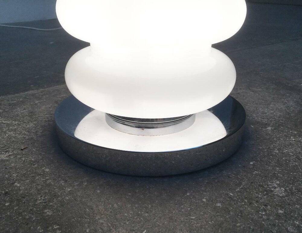 Mid-century space age glass floor lamp by Carlo Nason for JBS, 1960s.