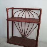 Rattan wall shelf