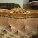 Pink velvet padded basket bed