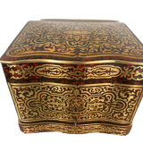 Cellar with complete liquor in marquetry Boulle box Napoleon III XIX century